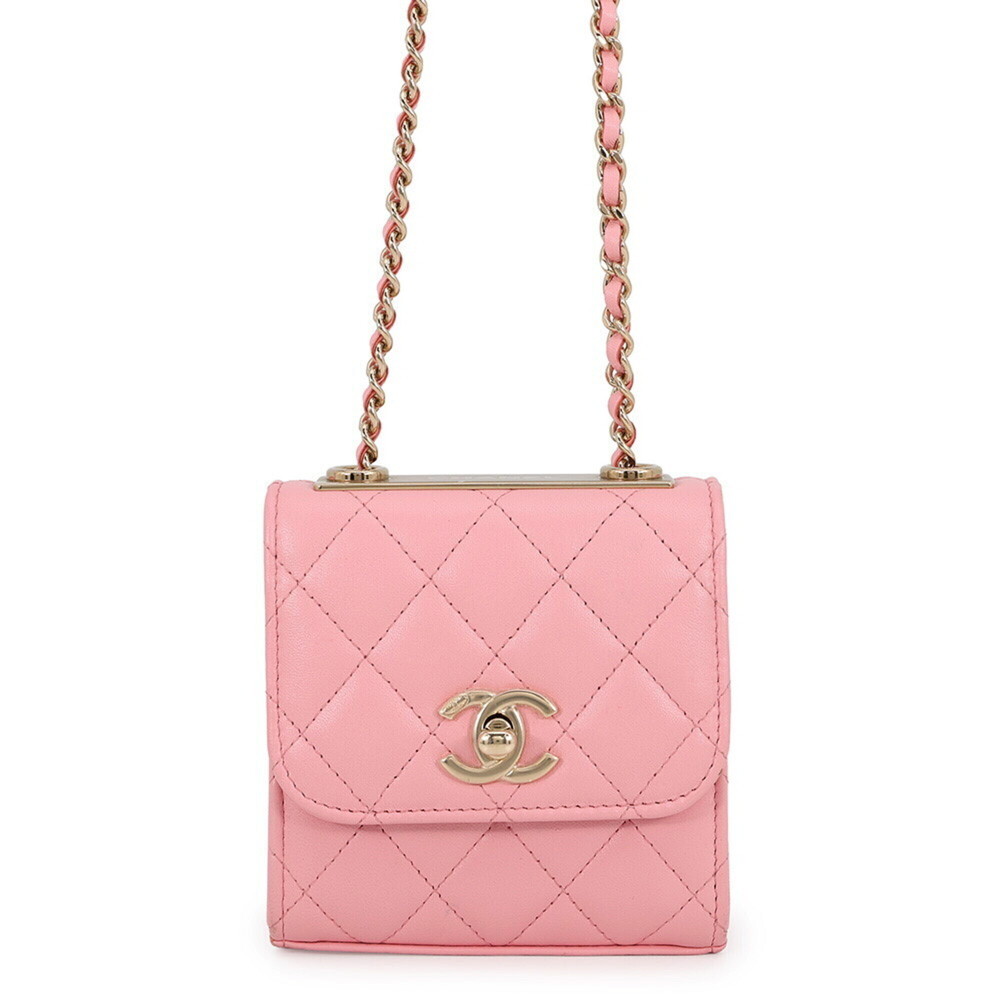 Chanel Chain Wallet, Matelassé, Coco Mark, Trendy CC, Lambskin, A81633, CHANE...
